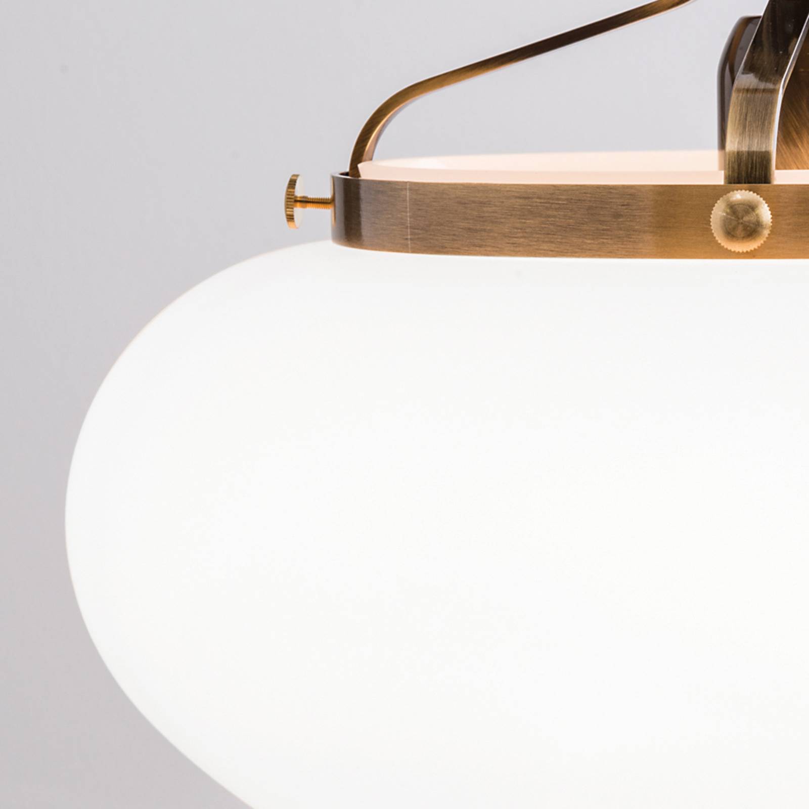 Lampa wisząca Delia, stary mosiądz, 1-punktowa