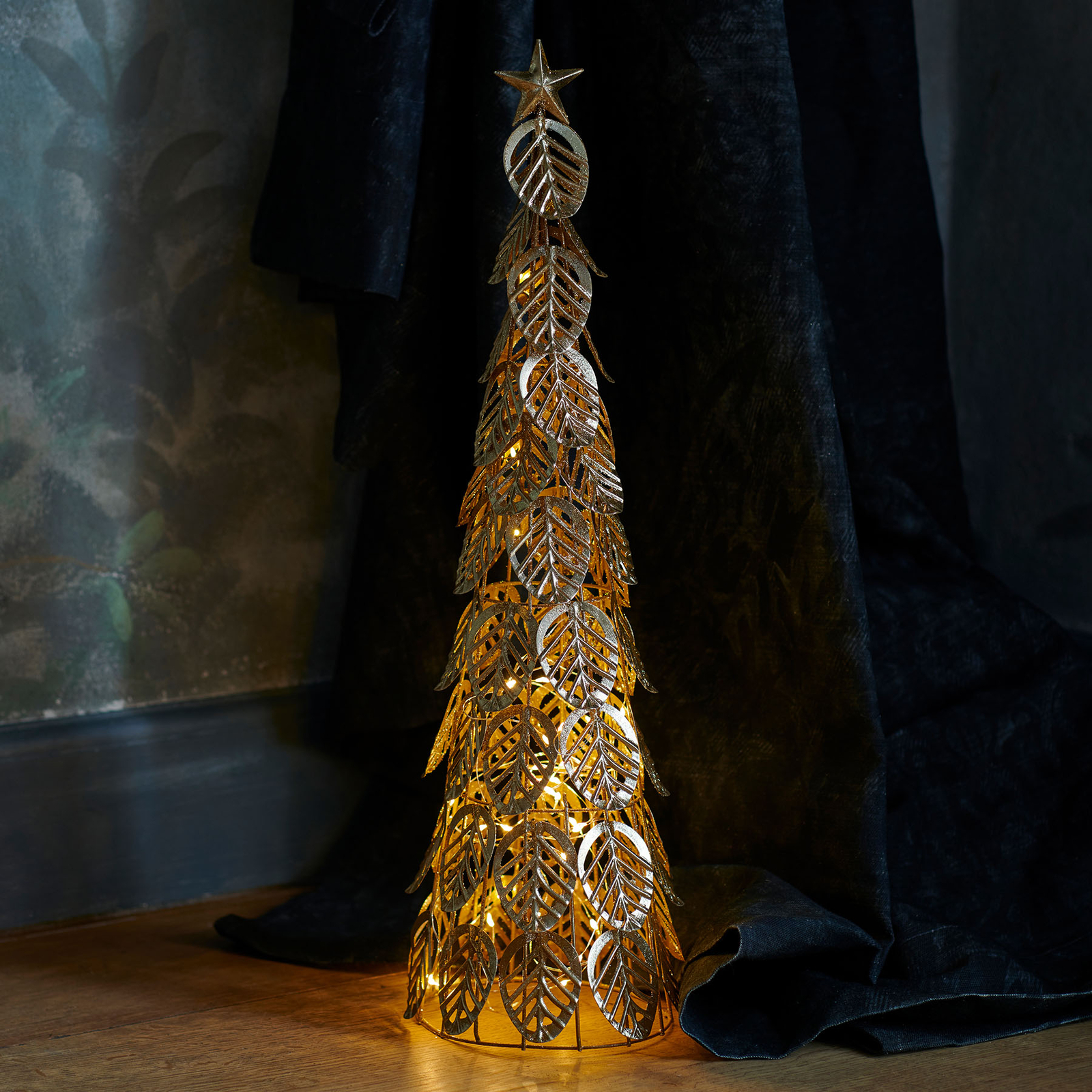 LED-Dekobaum Kirstine, gold