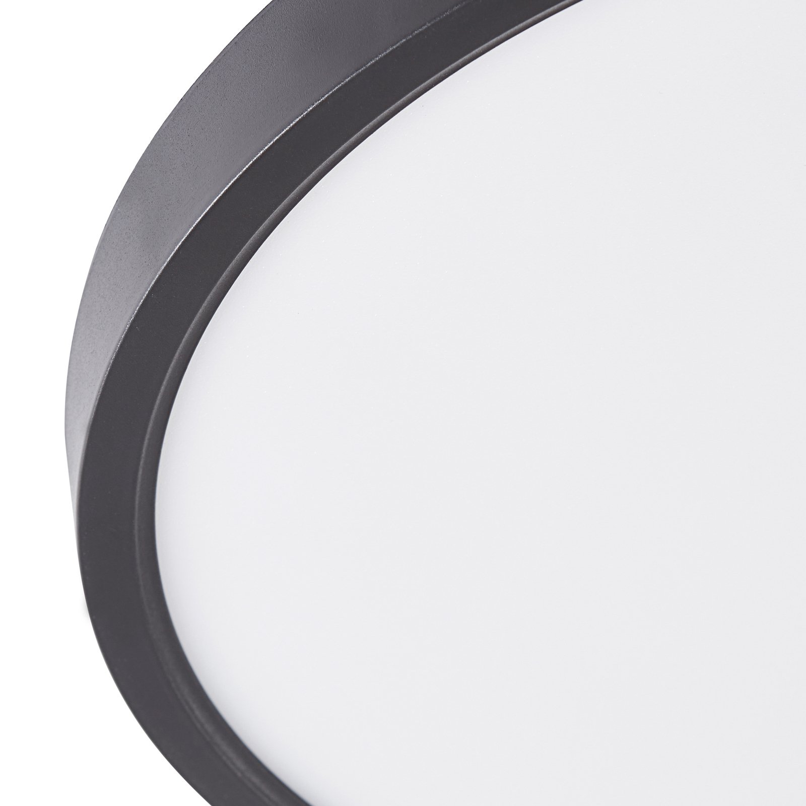 Lindby Smart LED griestu gaisma Pravin, Ø 30 cm, CCT, melna