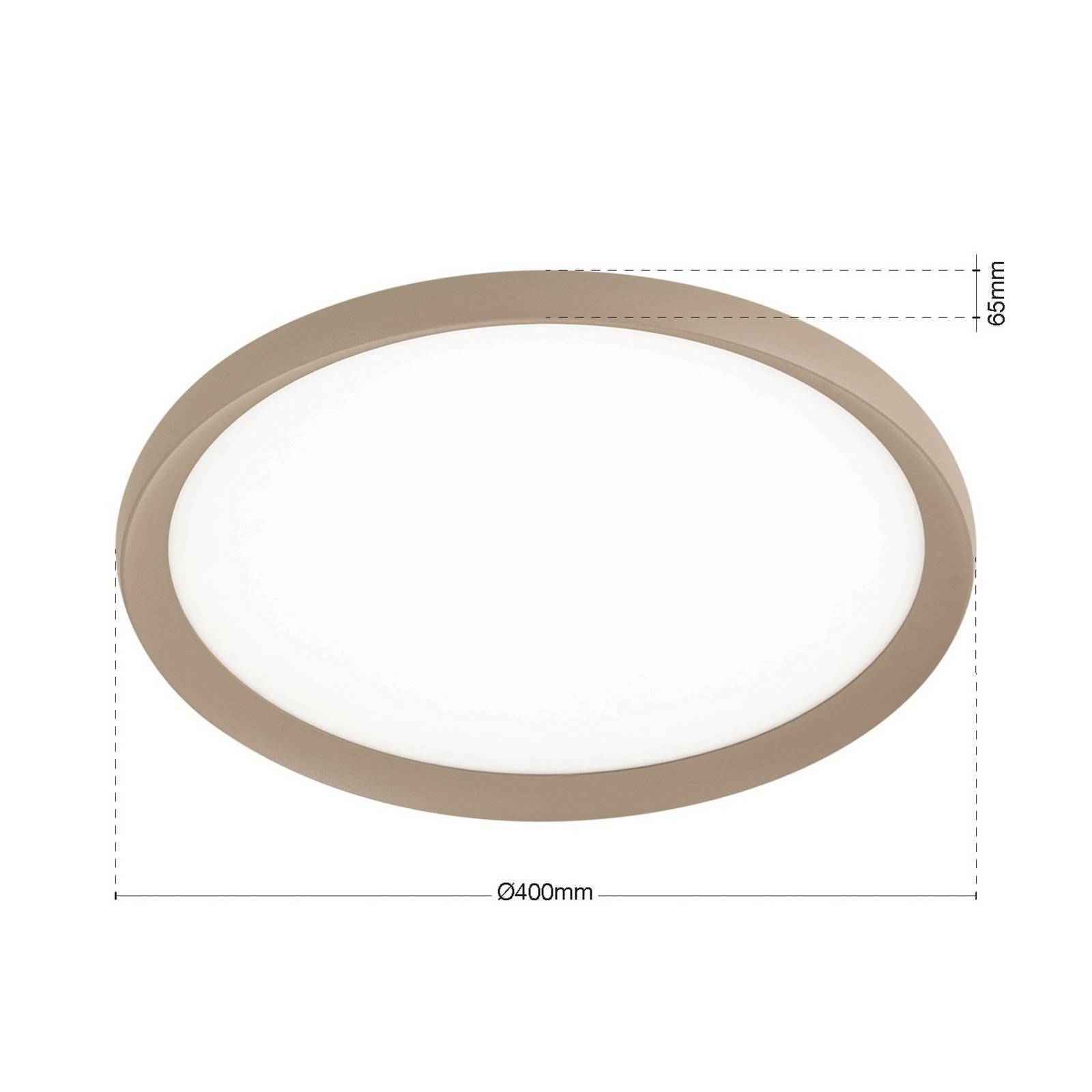 LED-Deckenlampe Kant, Ø 40 cm khaki, CCT Metall/Kunststoff günstig online kaufen