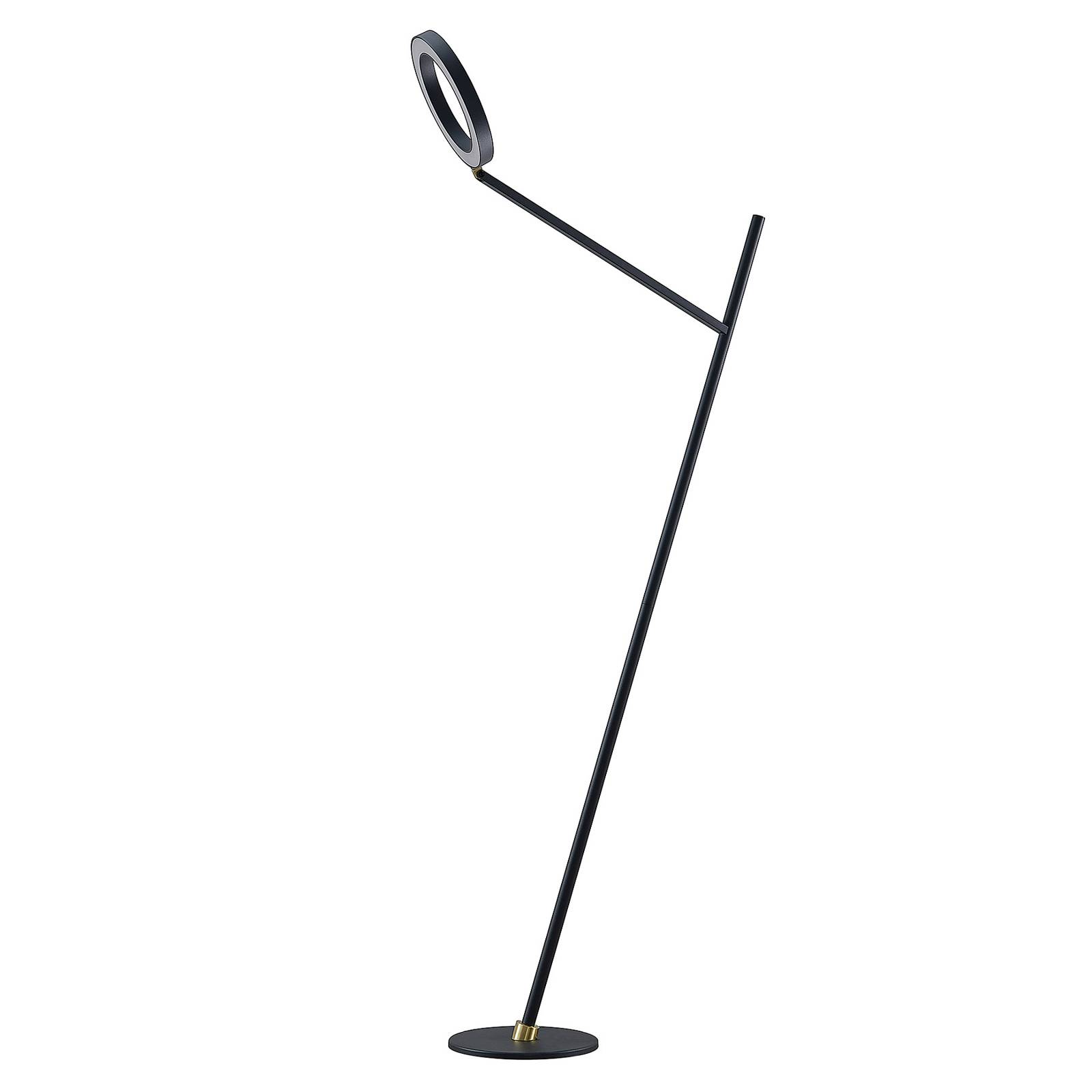Lucande LED Floor Lamp - Living / Dining Room - Downward Light - dimmable - Modern - Black