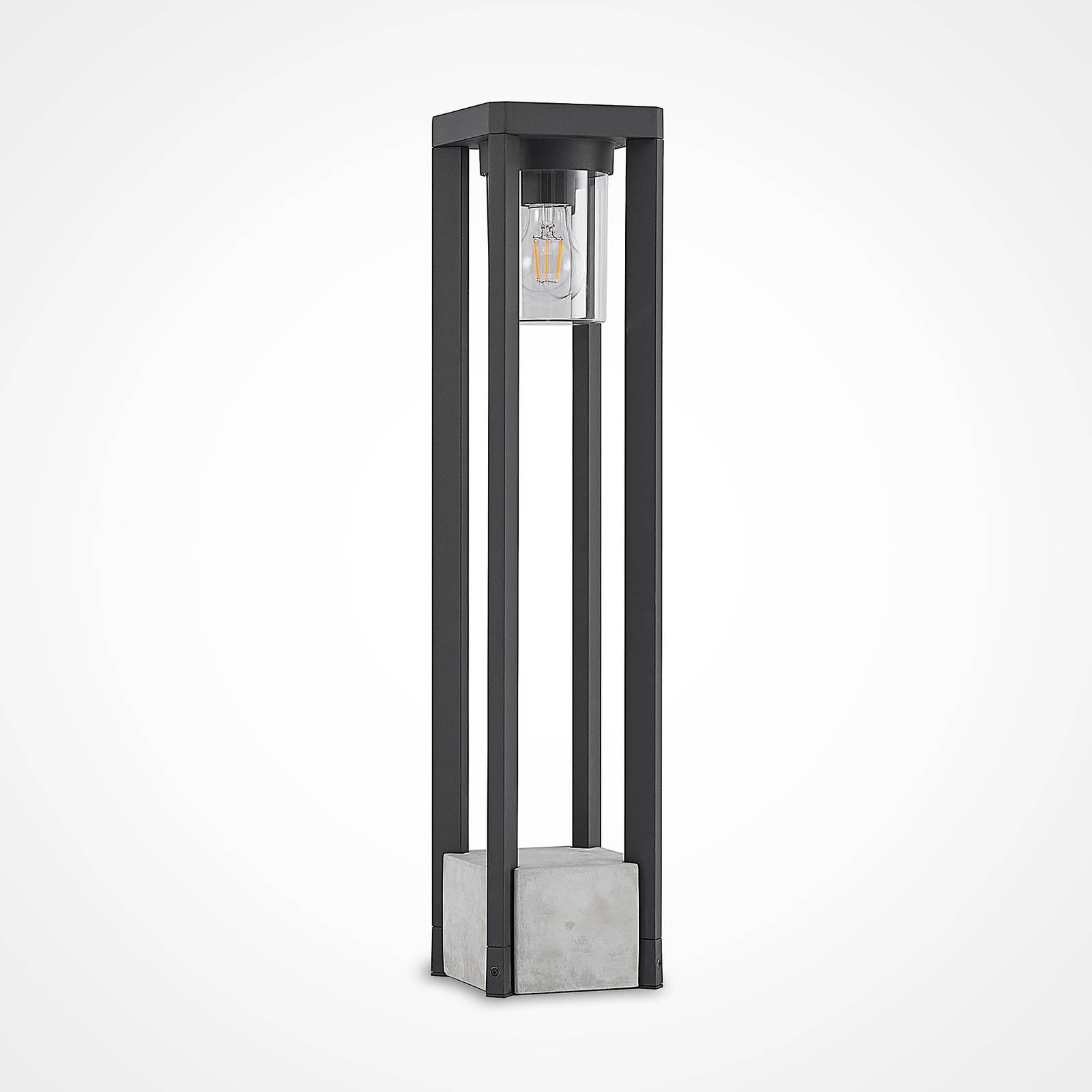 Lucande Kalisa path light, E27, aluminium, plastic, E27, 40 W, W: 15 cm, H: 70 cm