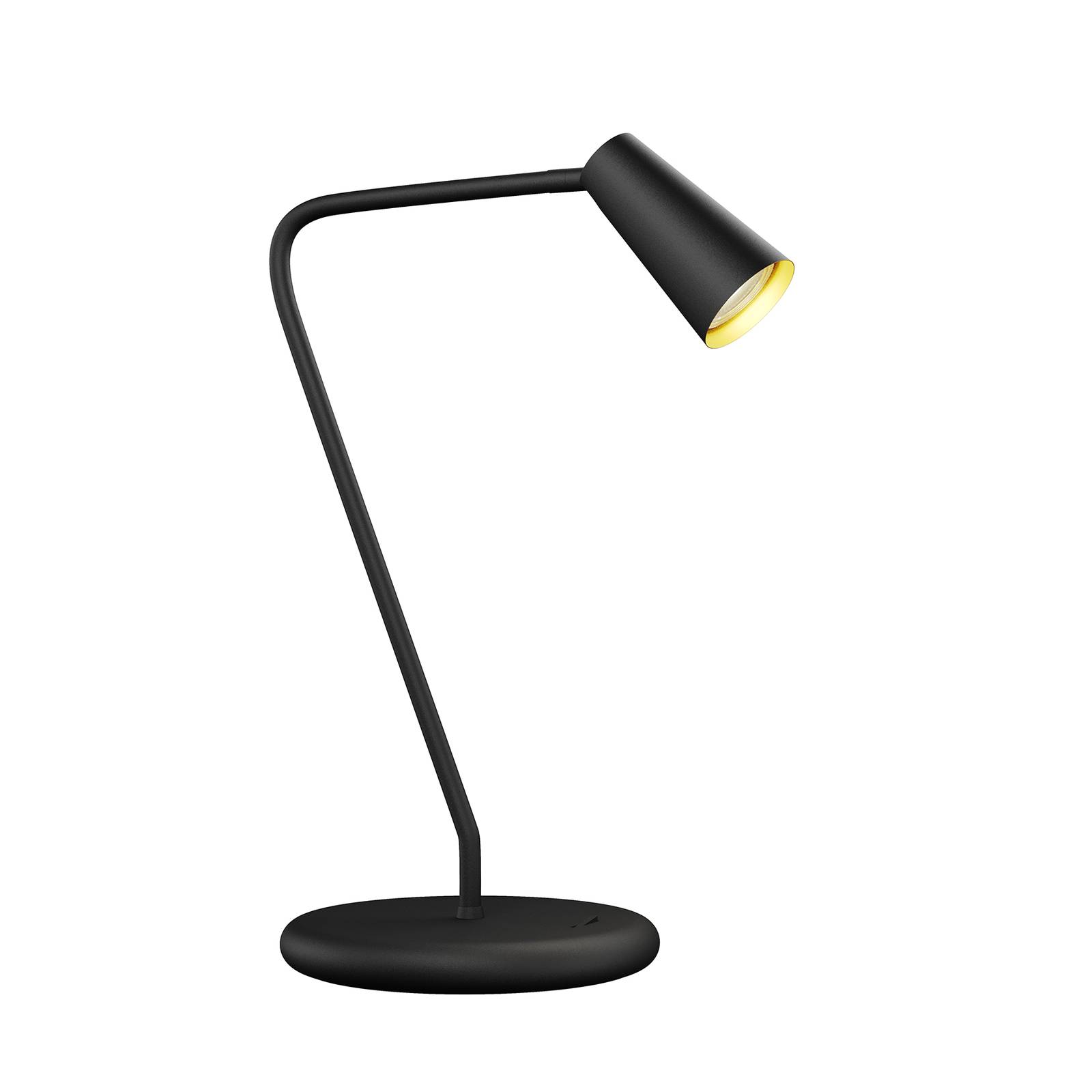 Lucande Angelina asztali lámpa, fekete-arany
