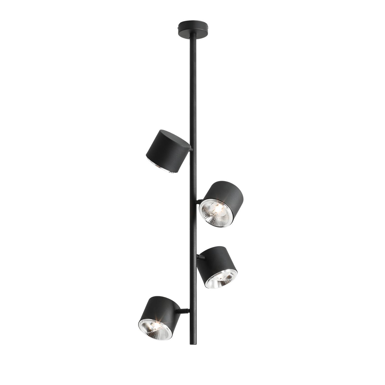 Spot pour plafond 1047PL_L2 à 4 lampes noir