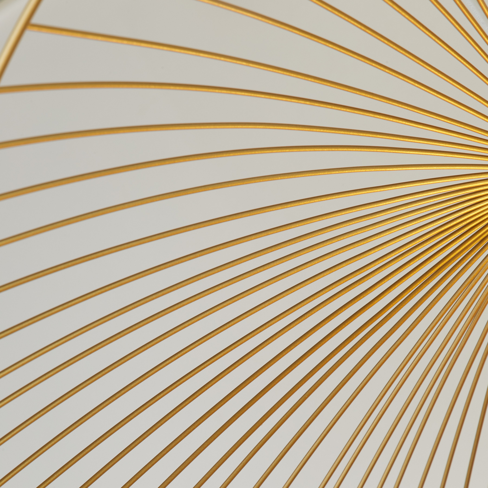 Wave hanging light, black and gold, Ø 51 cm, metal