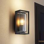 Arcchio kültéri fali lámpa Ismera, IP65, üveg, sötétszürke, E27