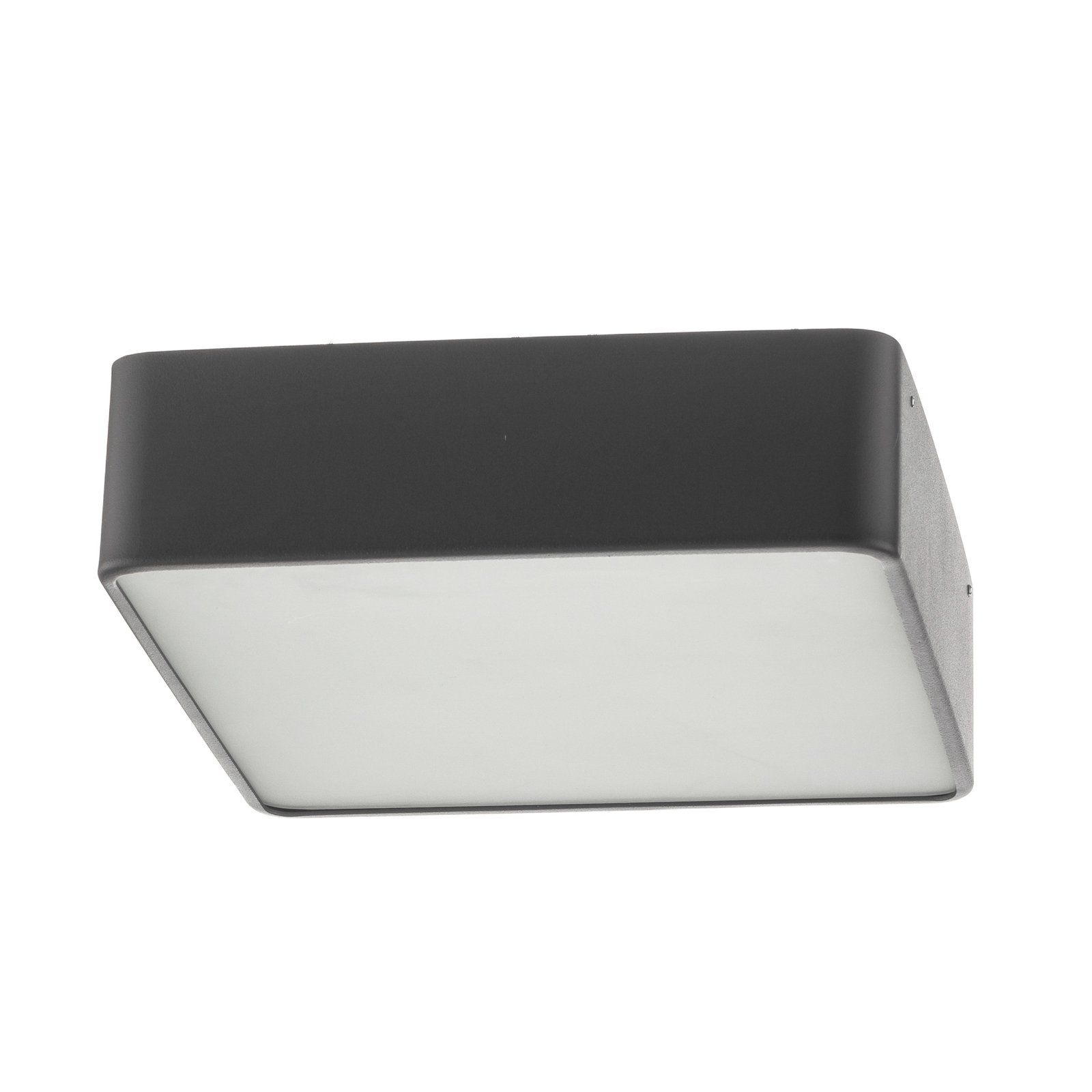 Deckenlampe Oro aus Stahl und Glas, grau