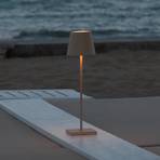 Zafferano Poldina battery table lamp IP65 sand