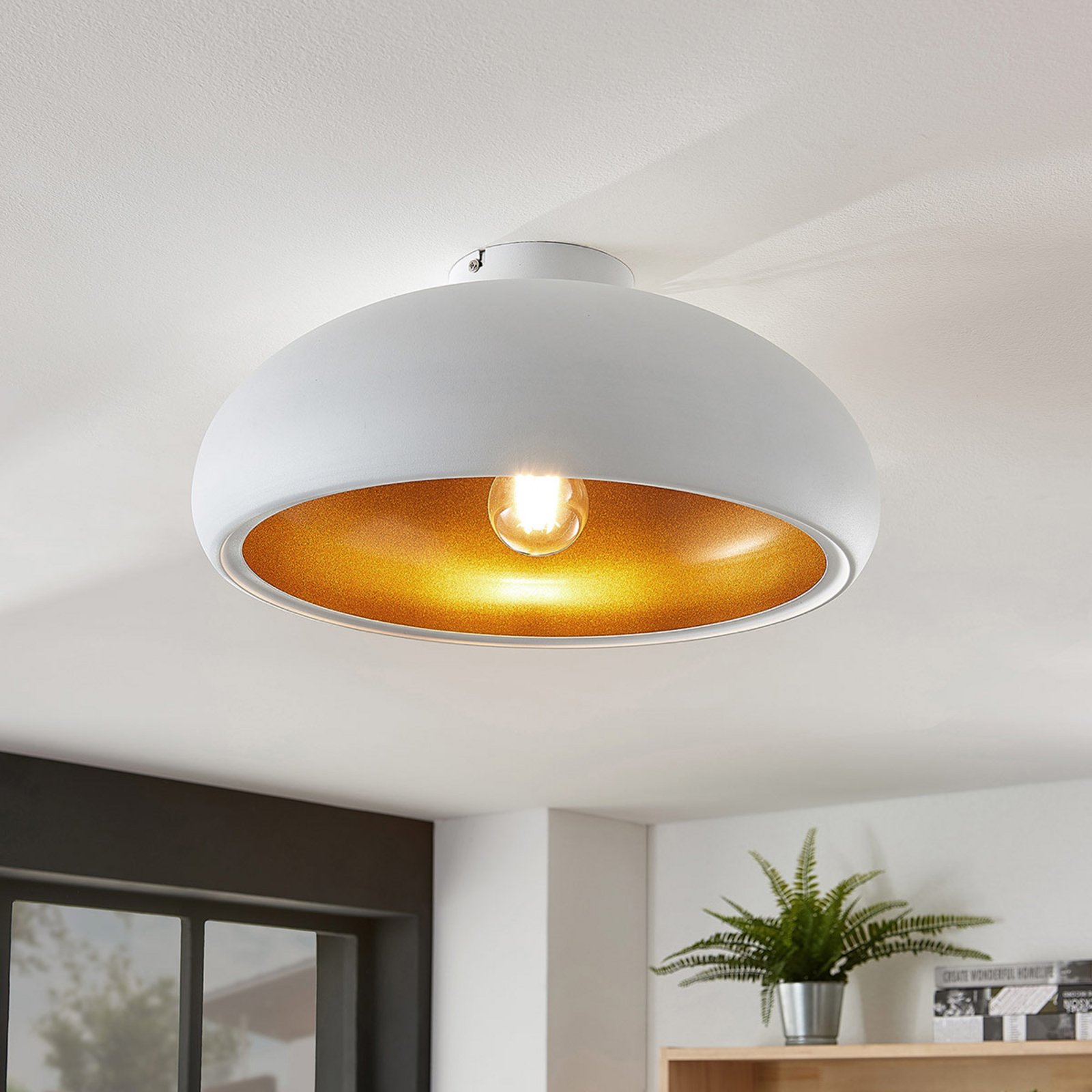 Gerwina Plafonnier White/Gold - Lindby