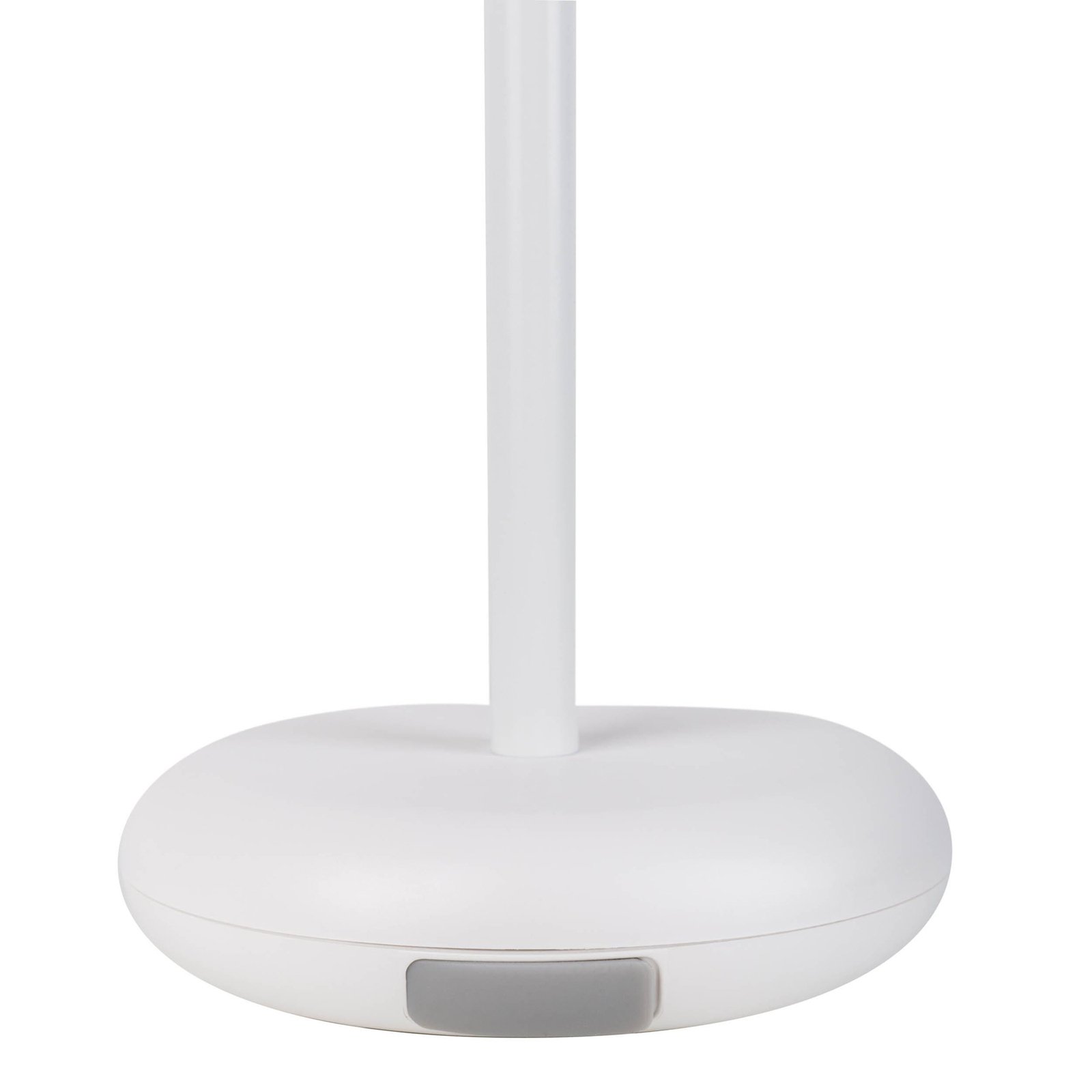 Luminaire de terrasse rechargeable LED Pasi, blanc hauteur 26 cm métal