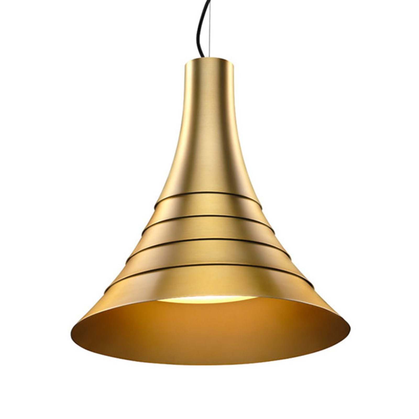 SLV Bato 45 LED hanging light brass Ø cm, for Living / Dining Room, aluminium, steel, PMMA, 30 W, energy efficiency: A+, H: 46.5 cm