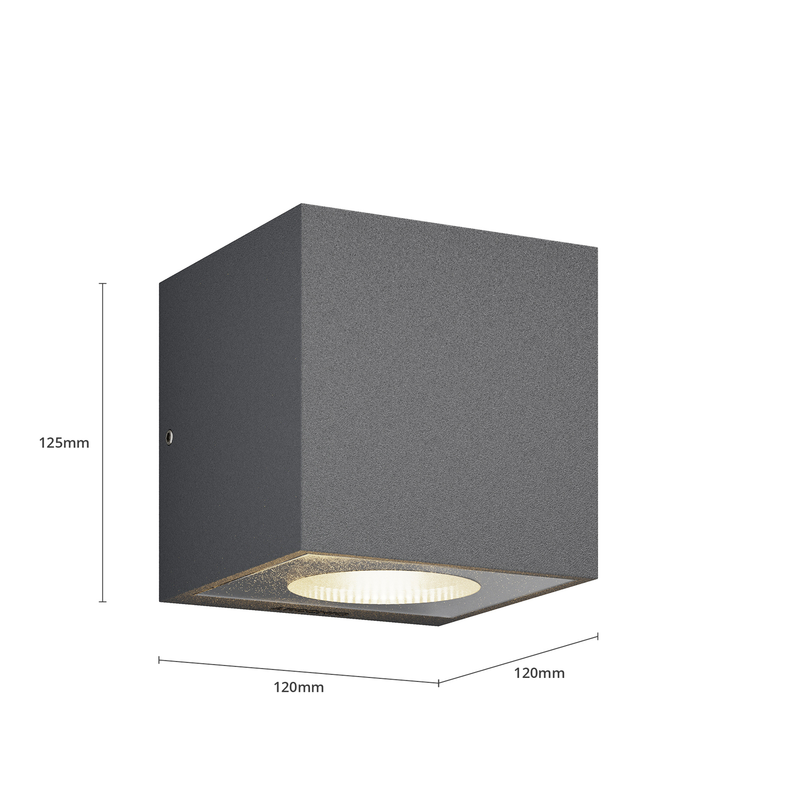 Candeeiro de parede exterior Arcchio Tassnim LED cinzento 1 luz.