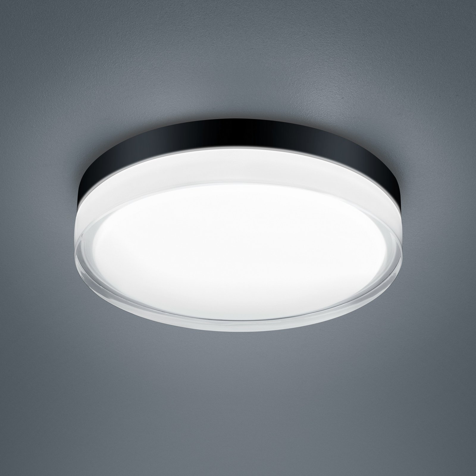 Helestra Tana LED ceiling light, black, Ø 28 cm