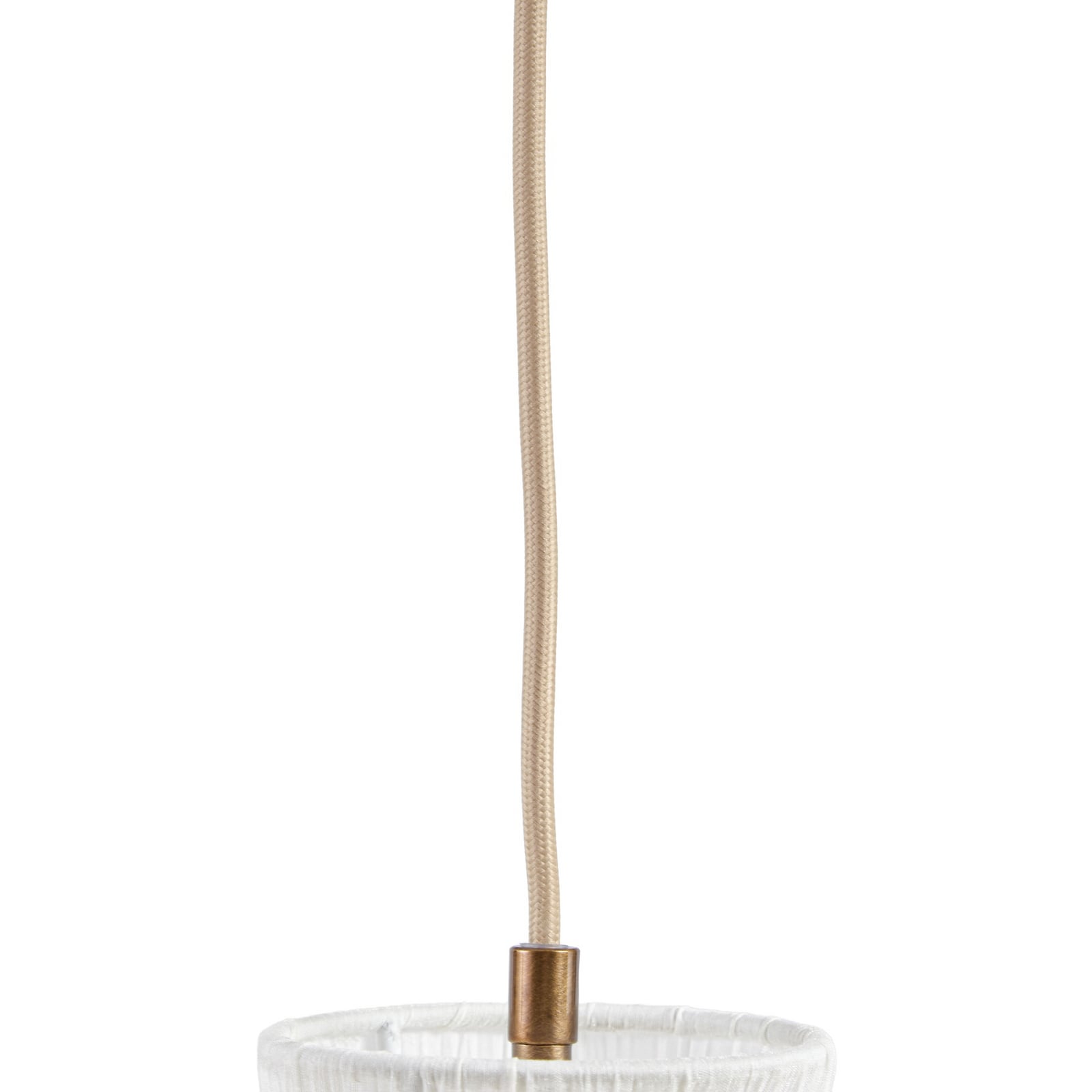 Żyrandol Lucande Lisbeth, Ø 50 cm, biała/mosiężna, E27