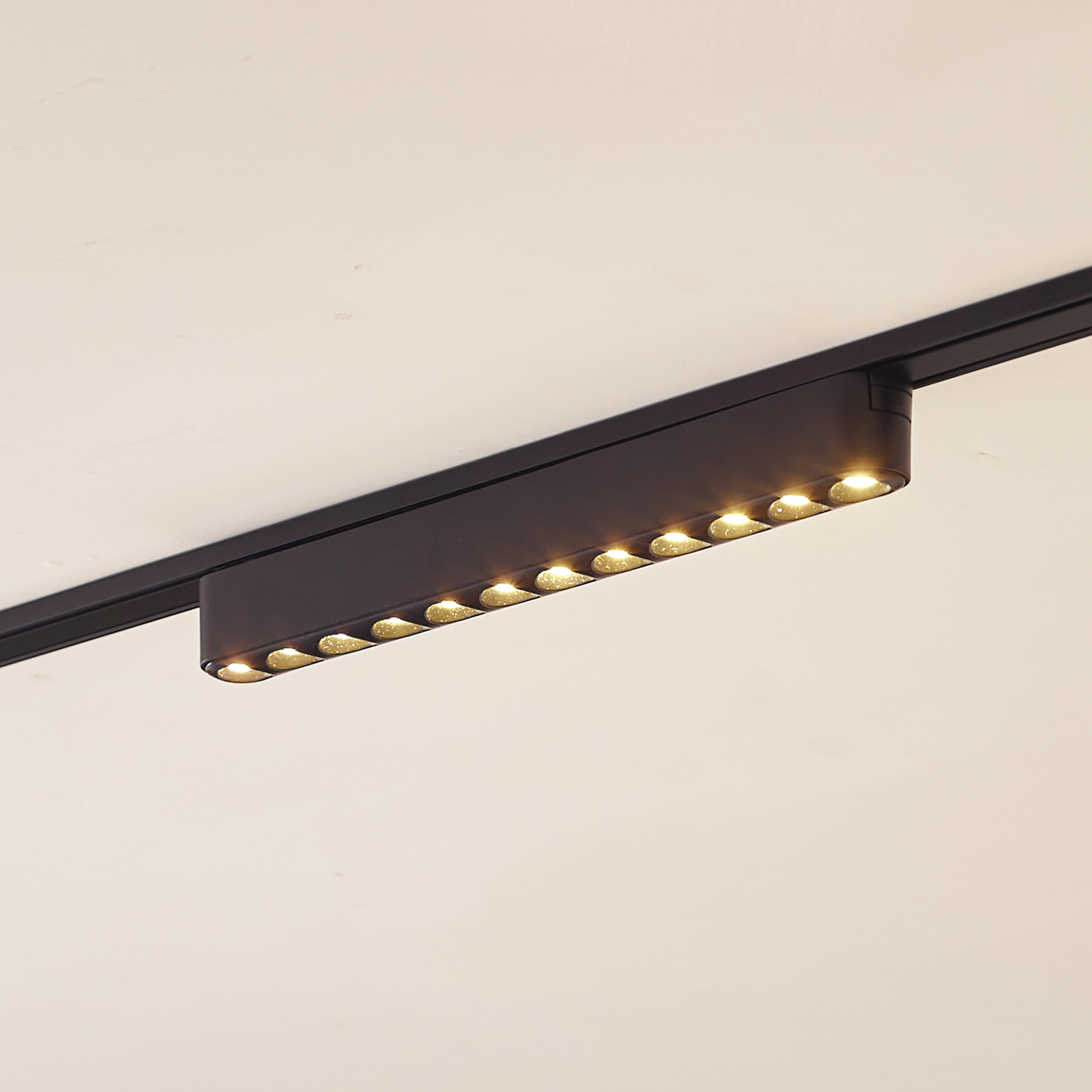 Lindby LED-Leiste 48 V Lumaro, schwarz, 12 Points, 2,4 cm