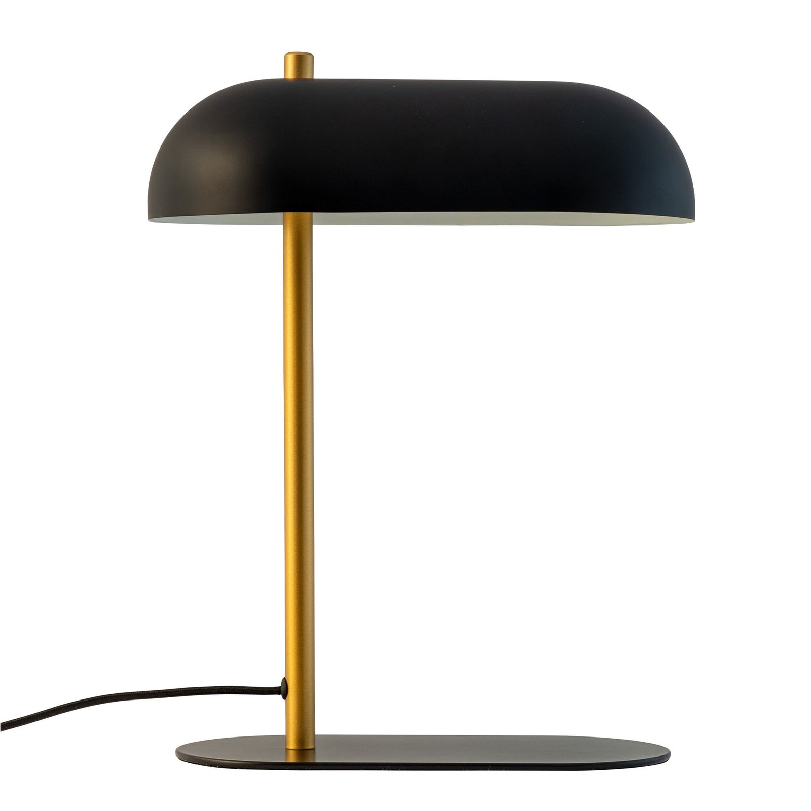 Dyberg Larsen Arch table lamp, black/brass-coloured, metal