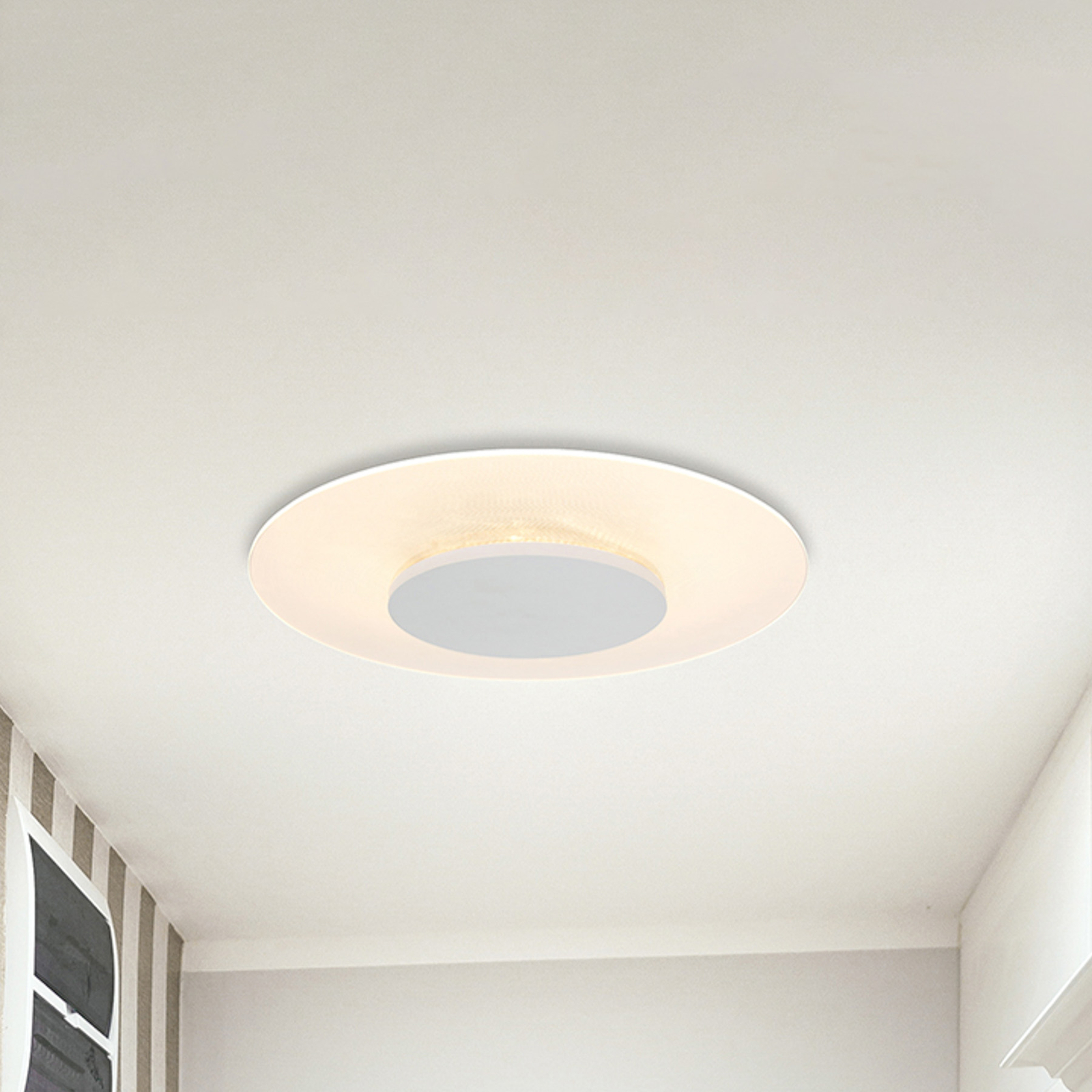 LED stropné svietidlo Lido, biele, Ø 36 cm
