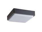 Nermin Square LED Candeeiro de Parede Exterior IP65 Dark Grey/White - Lindby