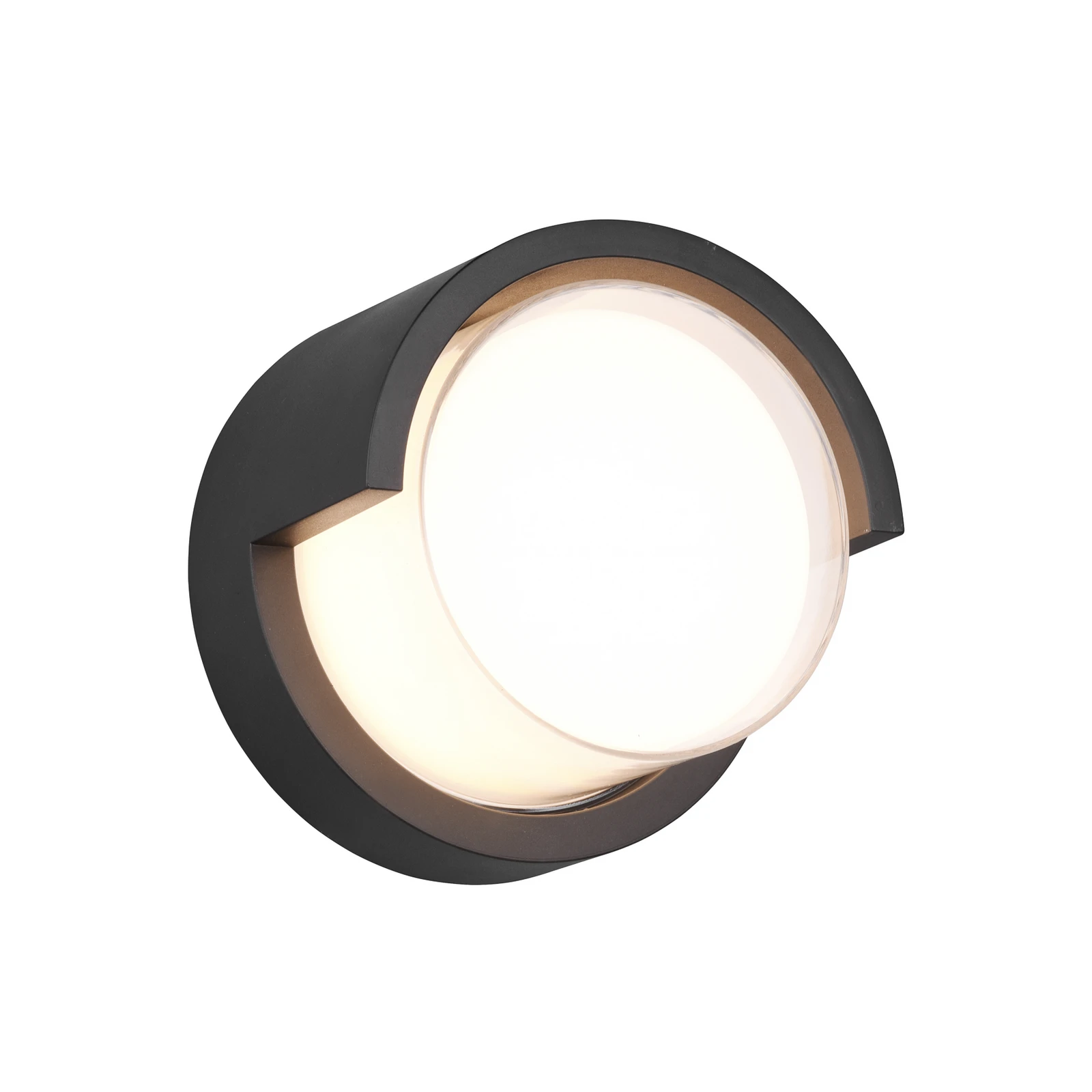 Candeeiro de parede exterior LED Puno, IP54, redondo