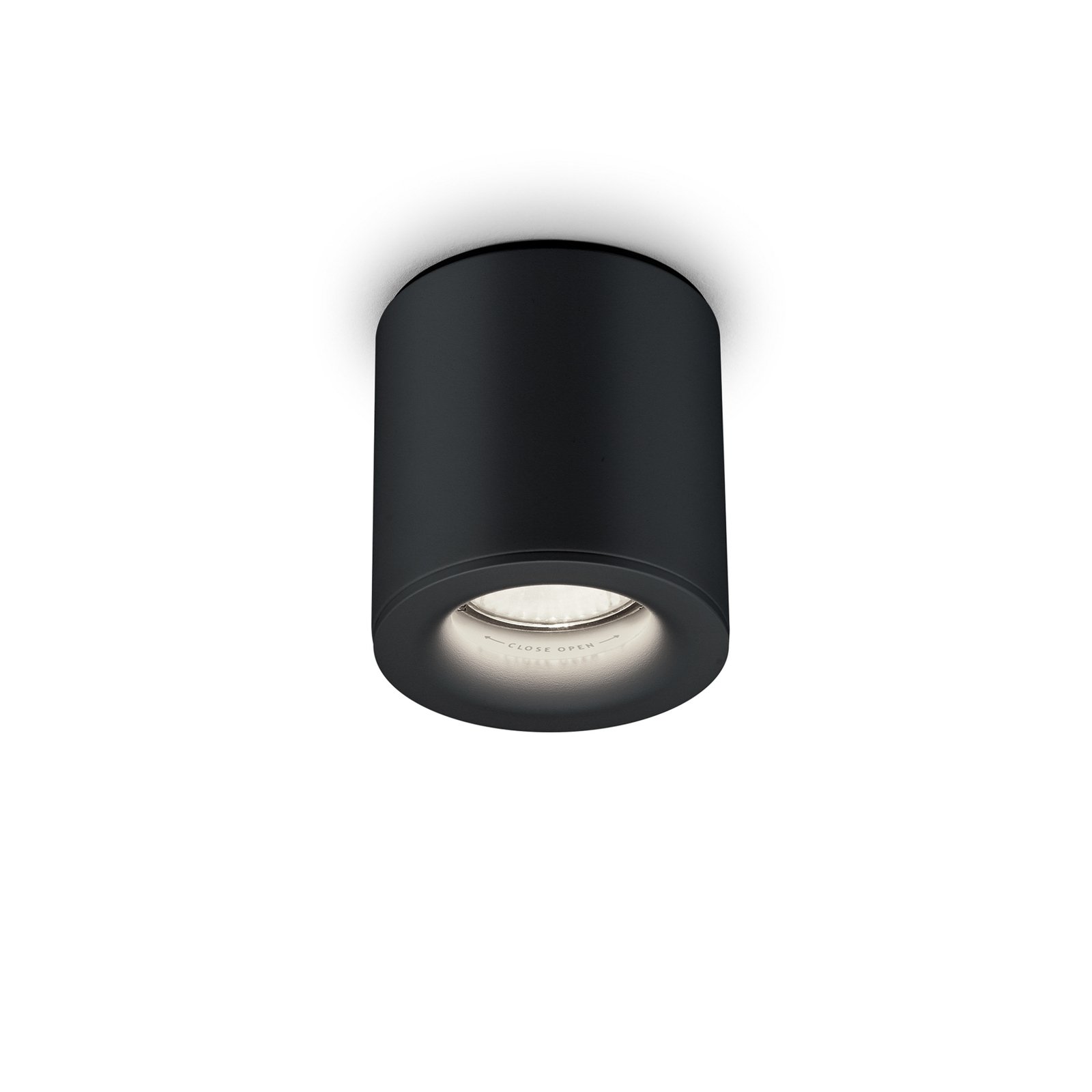 Helestra Lot udendørs loftlampe, IP65, sort