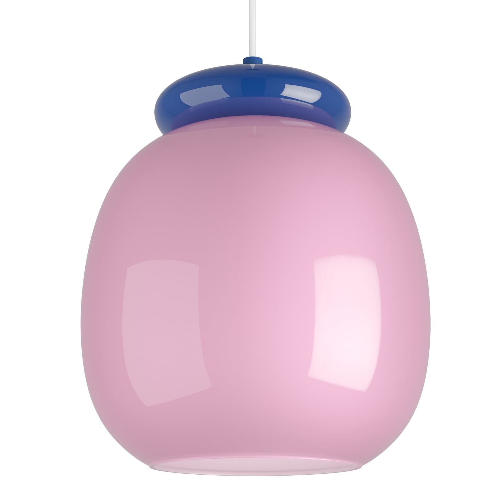 Hanglamp Berardelli, roze/blauw, Ø 23 cm, glas, E27 Hanglamp Berardelli, roze/blauw, Ø 23 cm, glas, E27