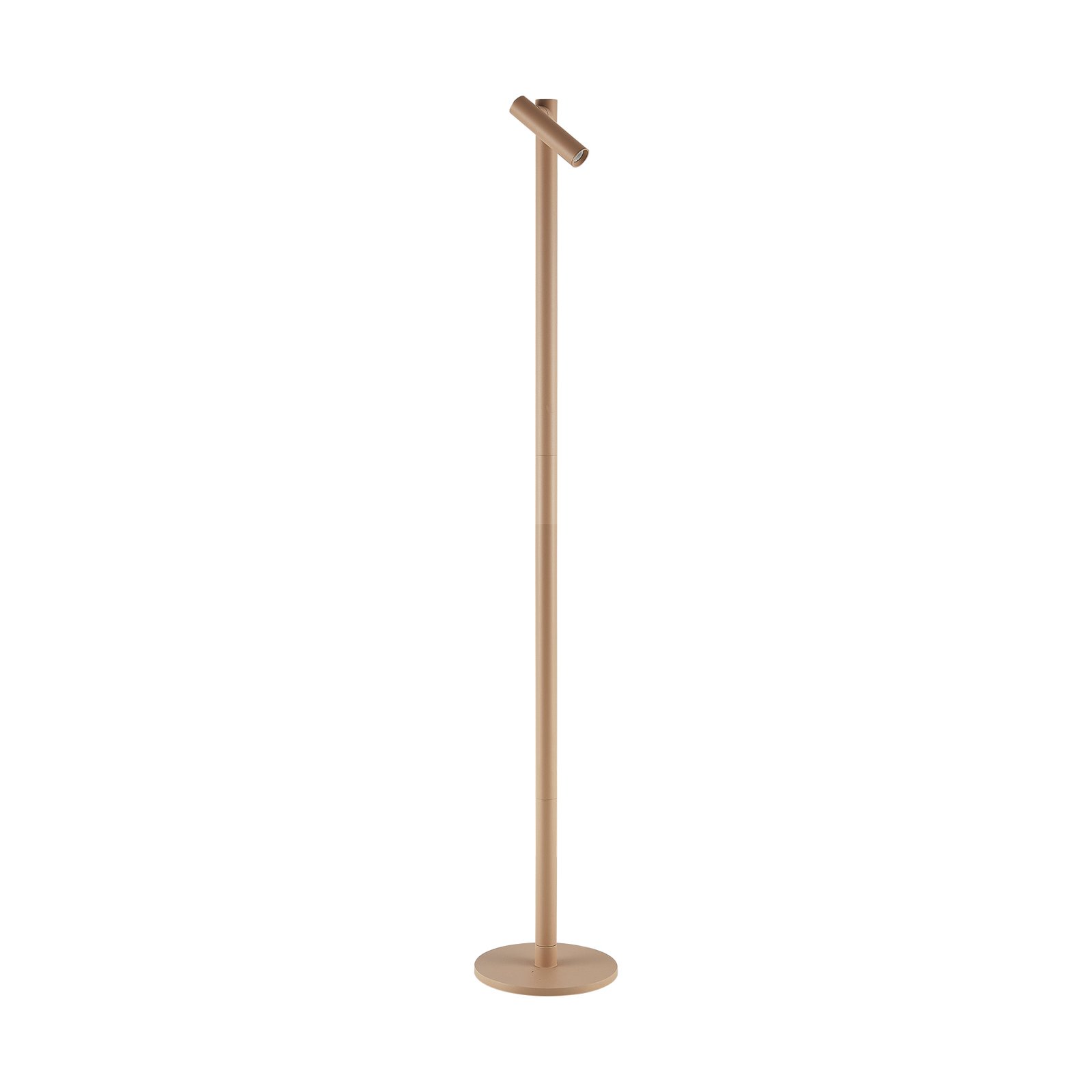 Molto Luce LED rechargeable floor lamp Mimo F, sand-coloured, aluminium