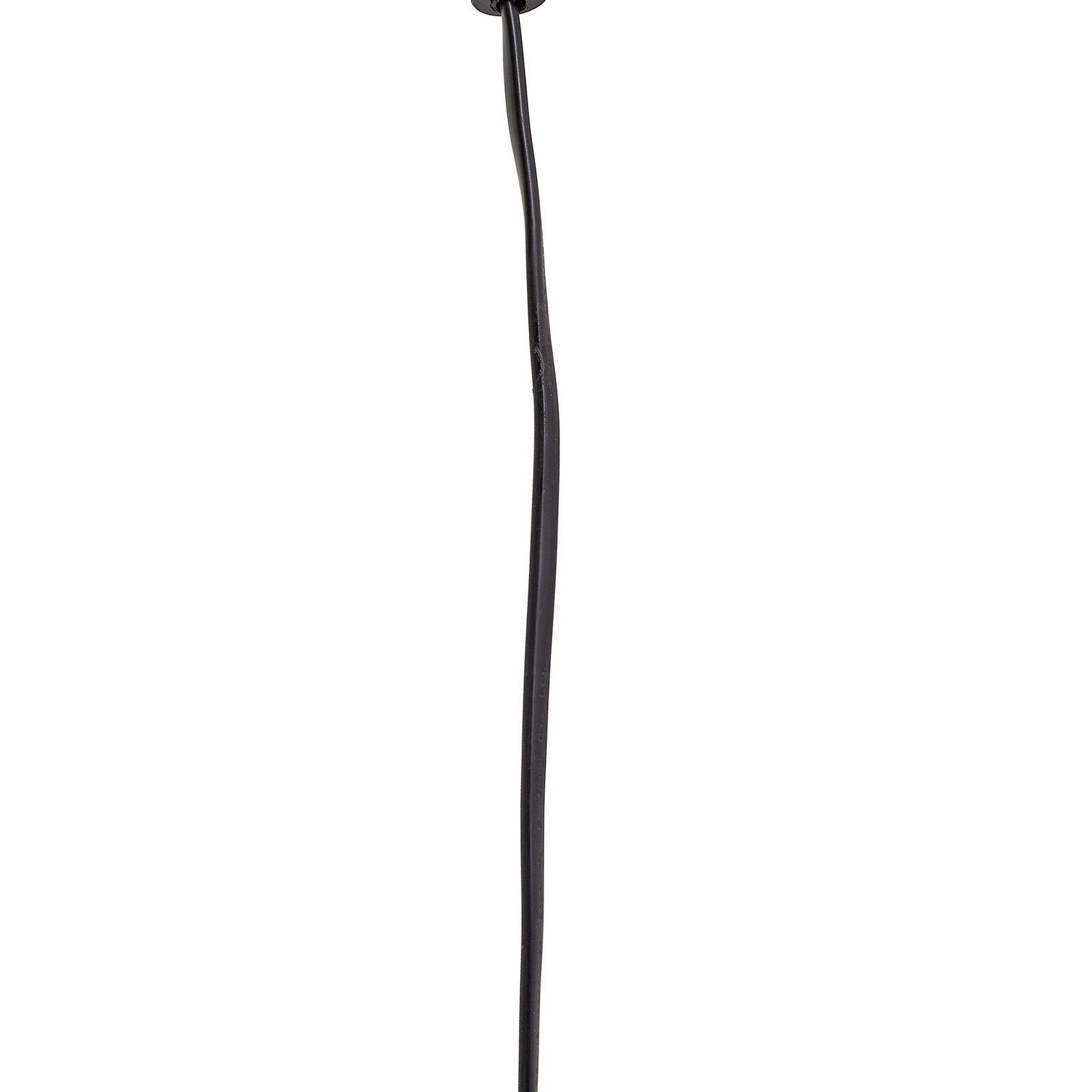 Lindby Applique murale Davella, Ø 26 cm, noir, bambou, textile