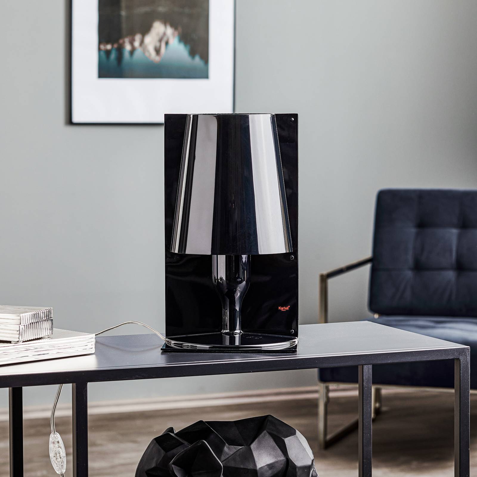 Kartell Take designerska lampa stołowa, czarna