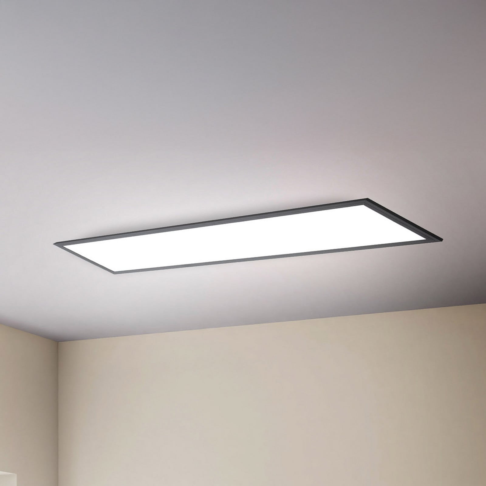 B.K. Licht Panou LED Odin on/off 100 x 25 cm negru 4.000 K - Studiu / Birou - Modern - Metal