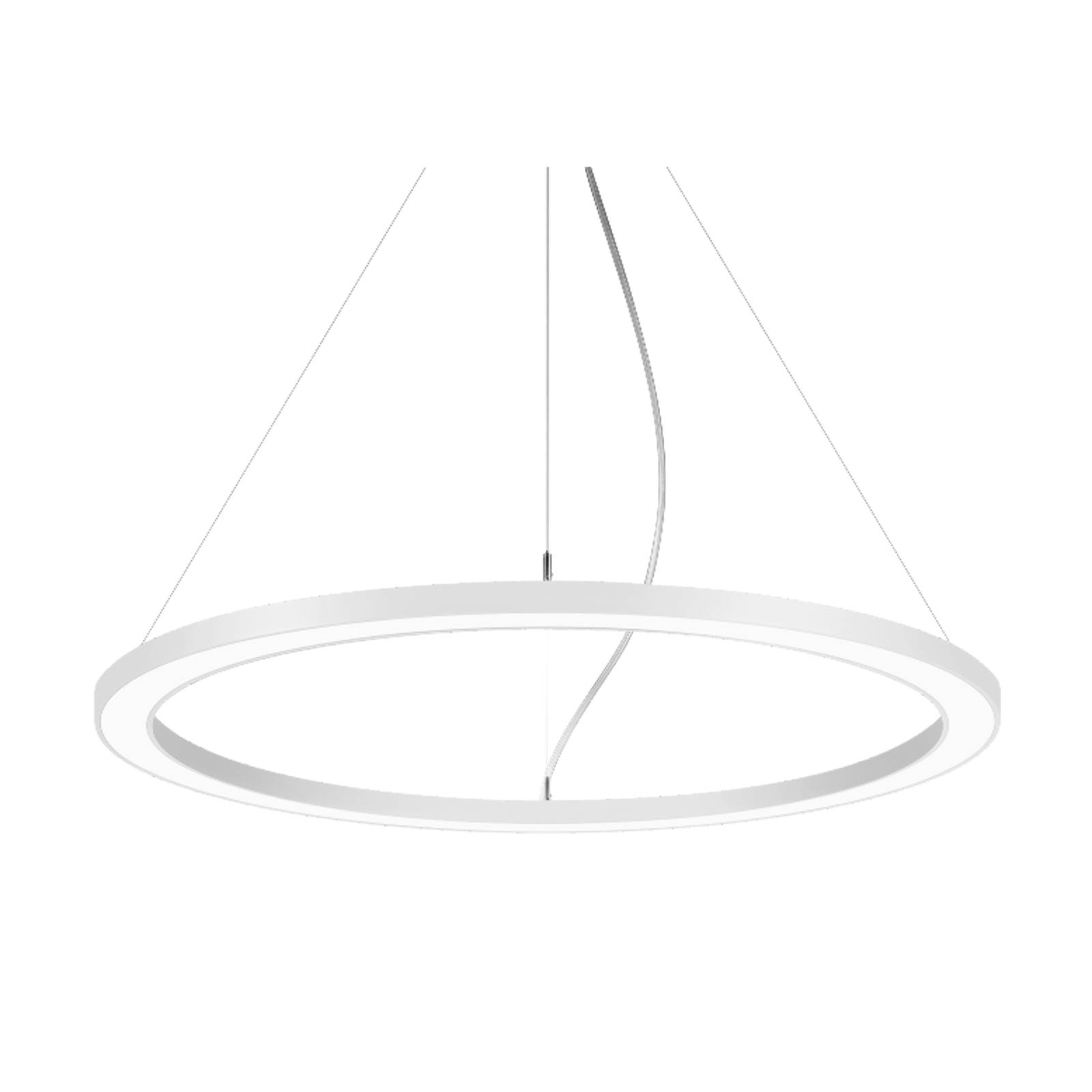 BRUMBERG Biro Circle Ring Hanglamp voor Werkkamer / Kantoor - modern - wit / opaal - Aluminium
