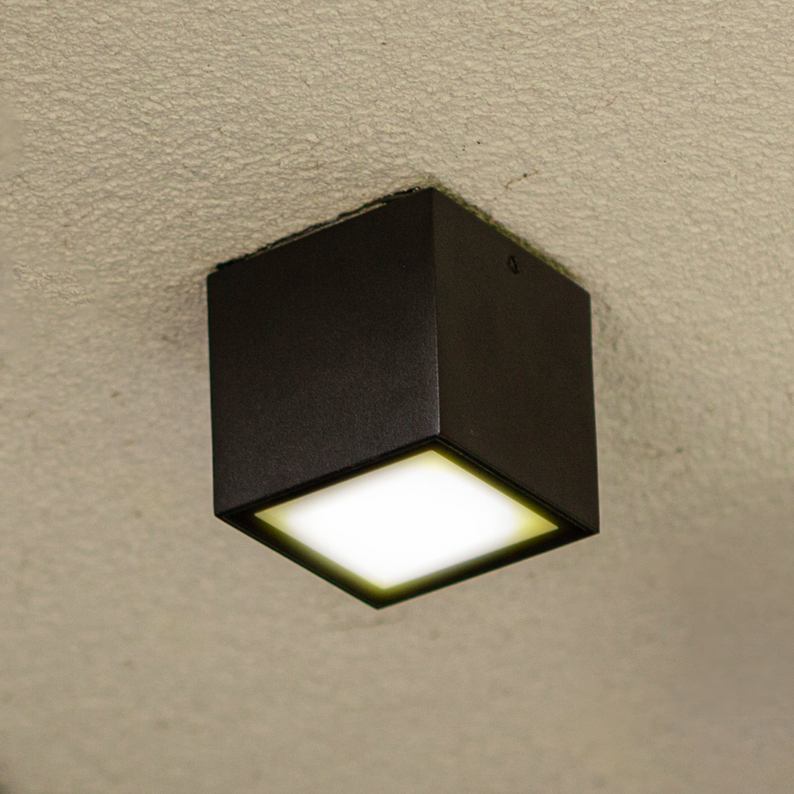 Plafonnier d'extérieur LED GEMINI, gris foncé, 9 x 9 cm, IP65