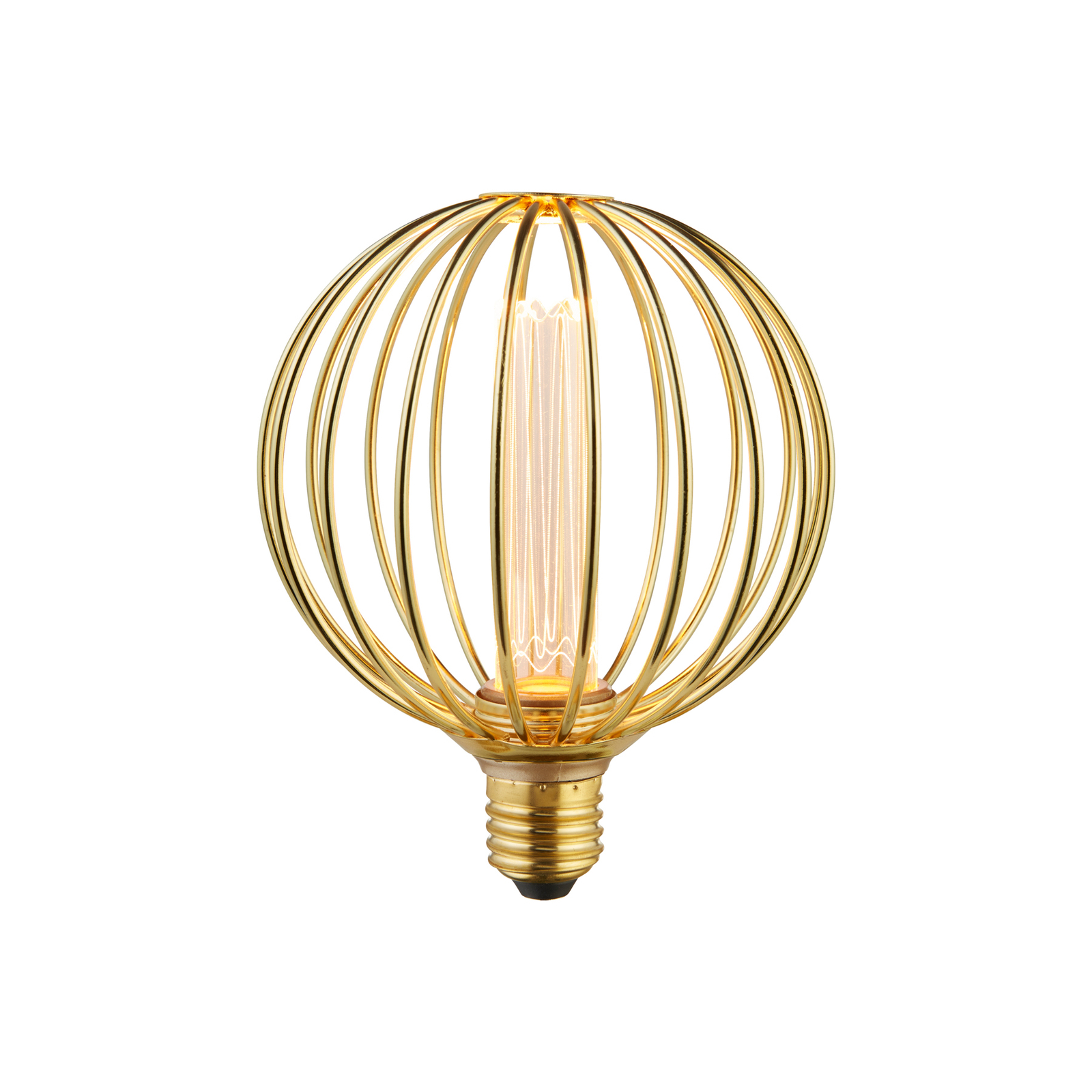 LED bulb Globe, gold, E27, 3.5 W, 1,800 K, dimmable
