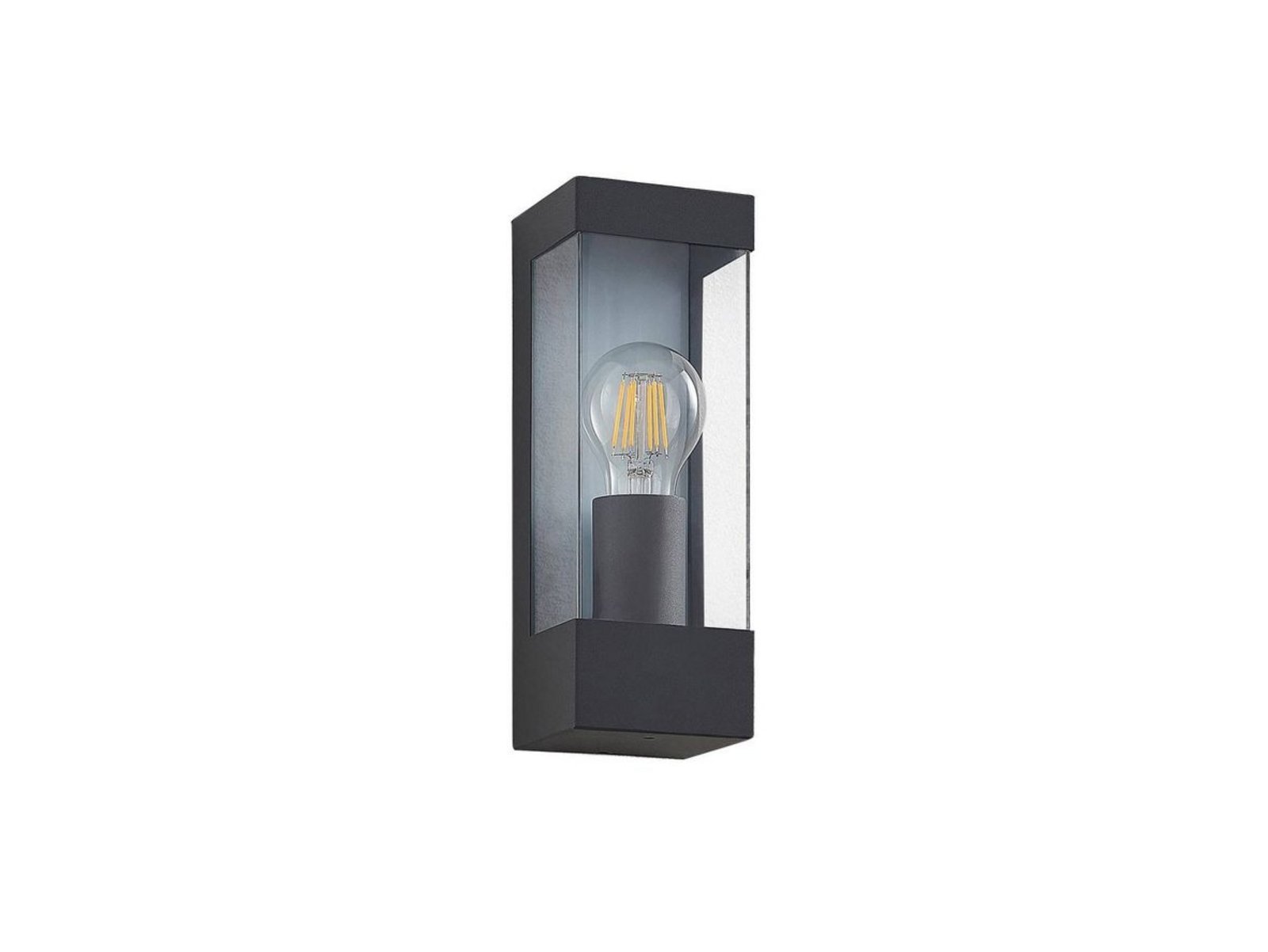 Tilian Outdoor Wall Lamp Dark Grey/Clear - Lindby