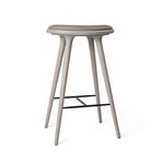 Chaise, grise, hêtre/cuir, hauteur 74 cm - Mater