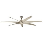 Lehr ceiling fan, IP44, antique silver