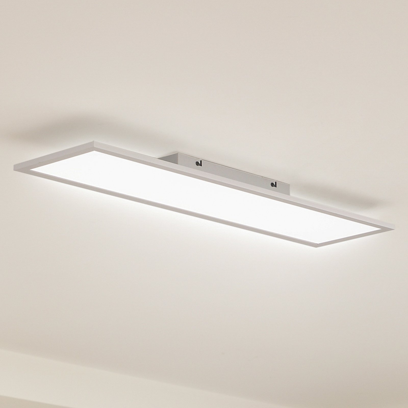 Lindby LED πάνελ Enhife, λευκό, 80 x 20 cm, μεταλλικό, 4.000 K