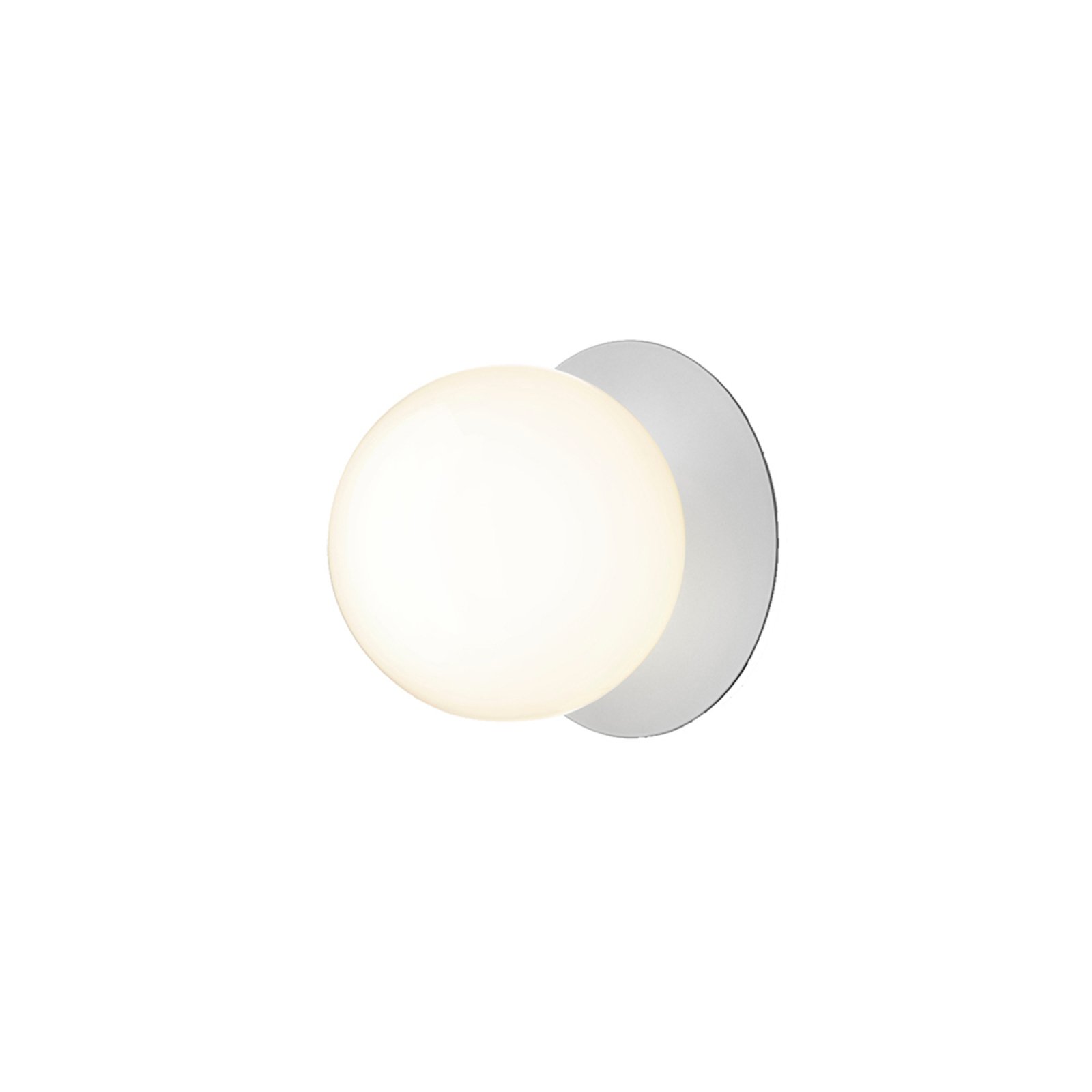 Liila 1 Wall/Ceiling Lamp IP44 Large Light Silver/Opal White - Nuura