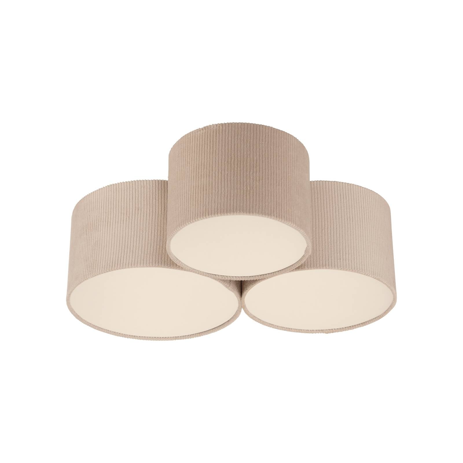 JUST LIGHT. Deckenleuchte Green Duro, Textil, dreiflammig