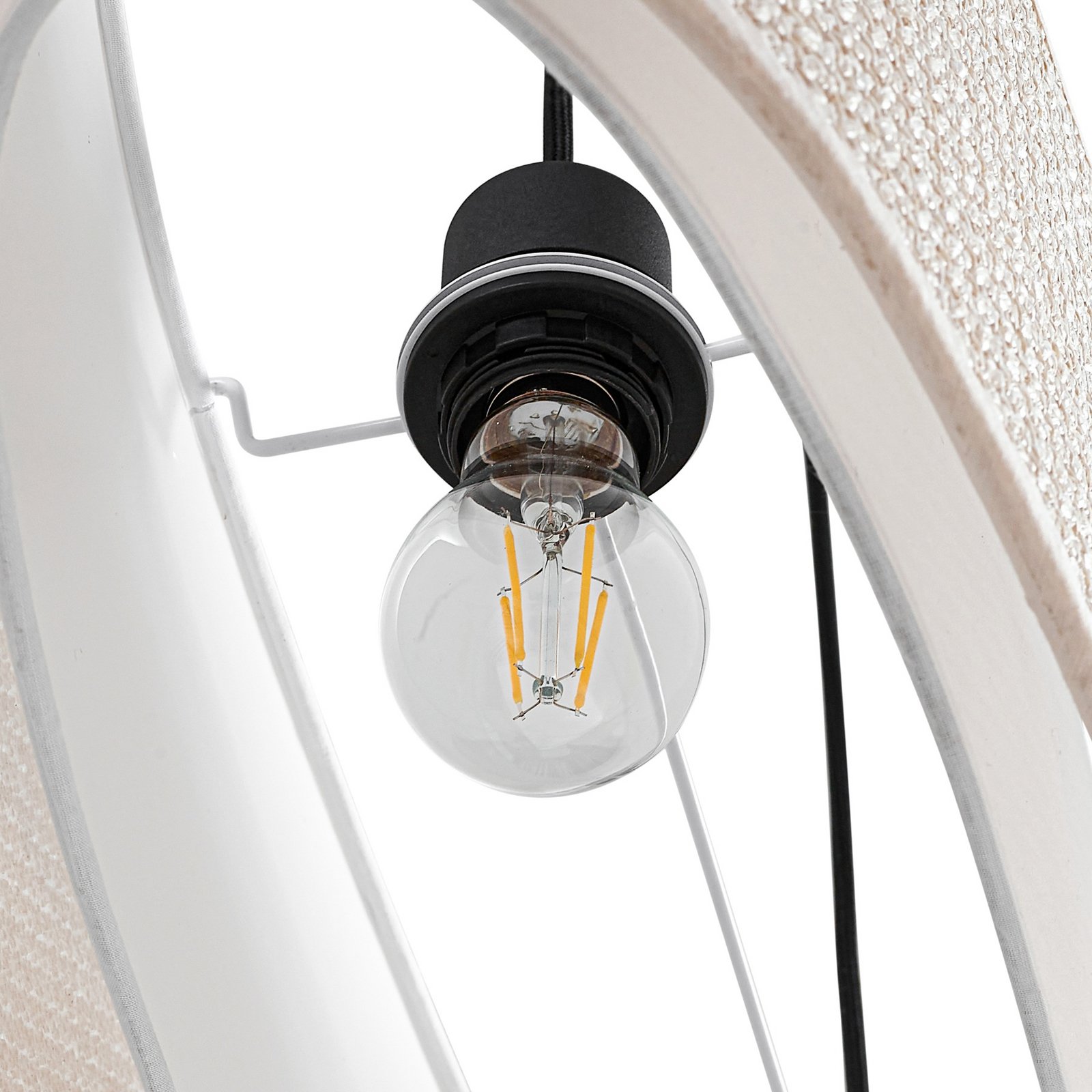 Soula Hängeleuchte, beige, 78 cm, Kunststoff, E27 - Lindby Soula Hängeleuchte, beige, 78 cm, Kunststoff, E27 - Lindby