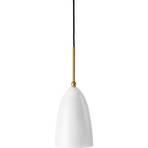 Gräshoppa Lustră Pendul Glossy Alabaster White/Brass - GUBI