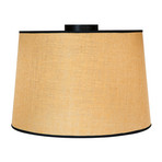 Plafondlamp Jute & black, natuurlijk bruin, Ø40cm