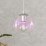 EGLO hanglamp ARISCANI 2, Ø 20 cm, 1-lamp, chroom/iriserend