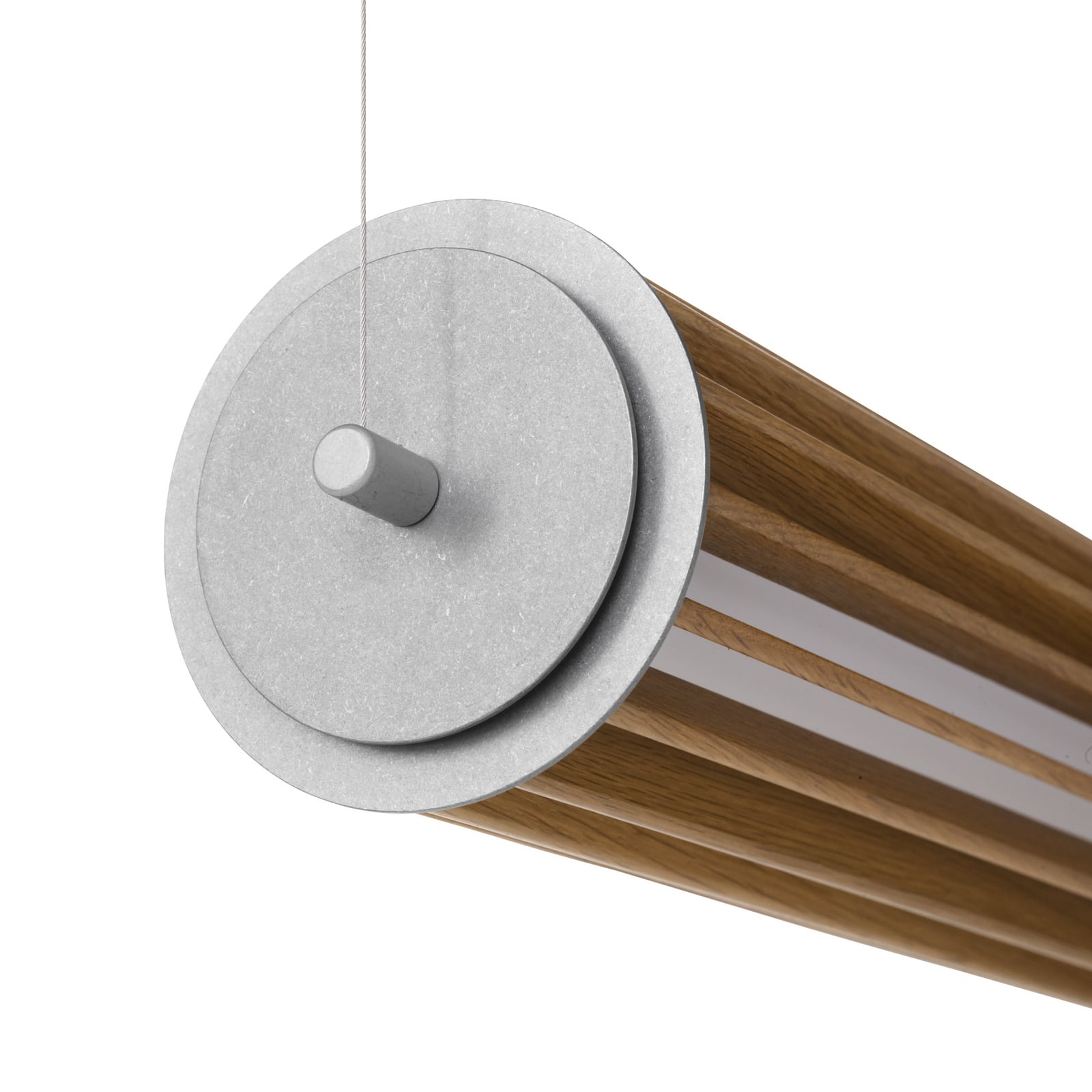 Numbra TY1 LED hanging light, oak, 122 cm, wood - &TRADITION