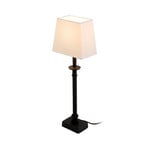 Lampada da tavolo PALMARIA, bianco e nero, altezza 52 cm, metallo, E14