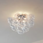 Lucande taklampe Diborah, klar, Ø 49 cm, glass, G9