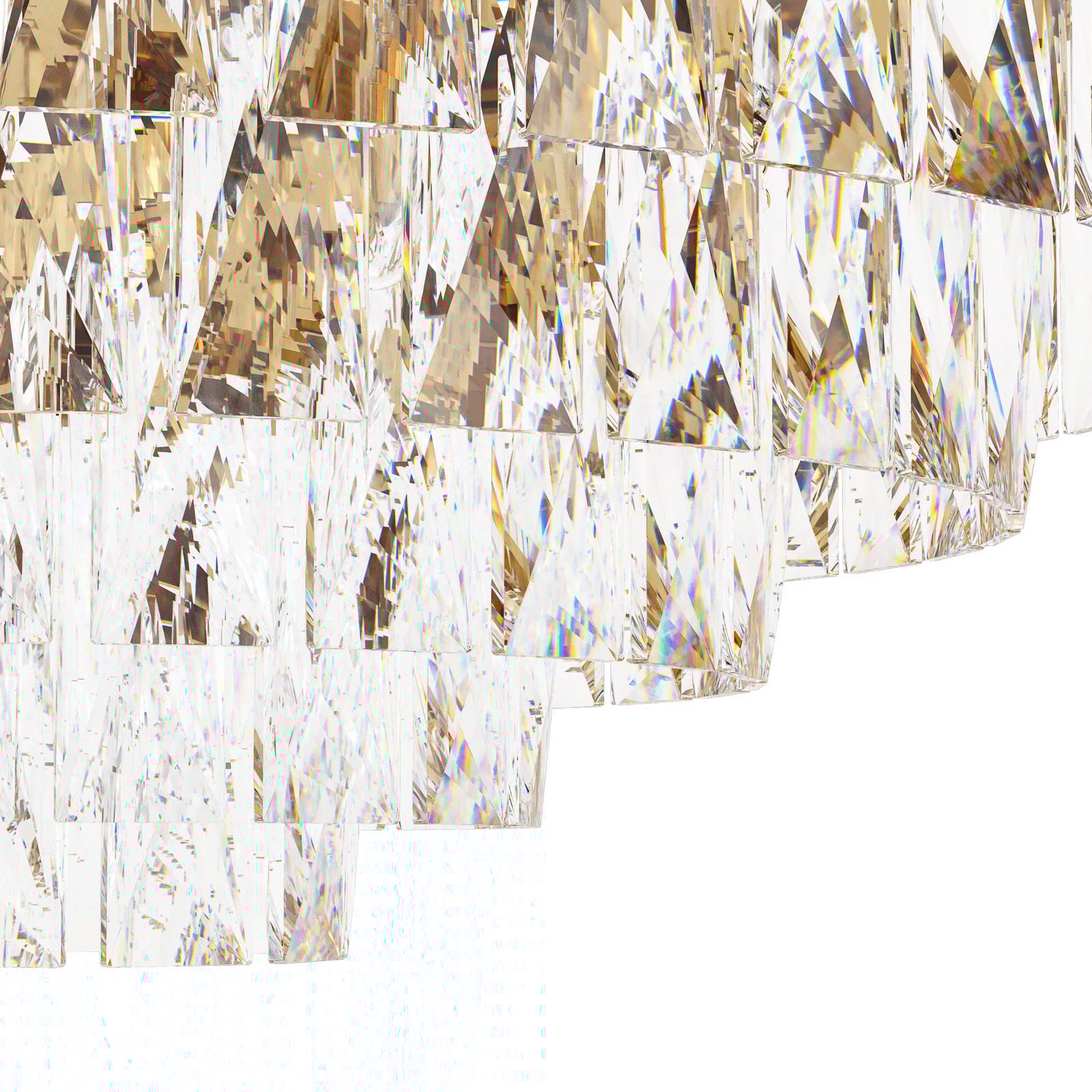 Stropna svjetiljka Stars of Light Valparaiso, zlatna, Ø 48 cm, metal