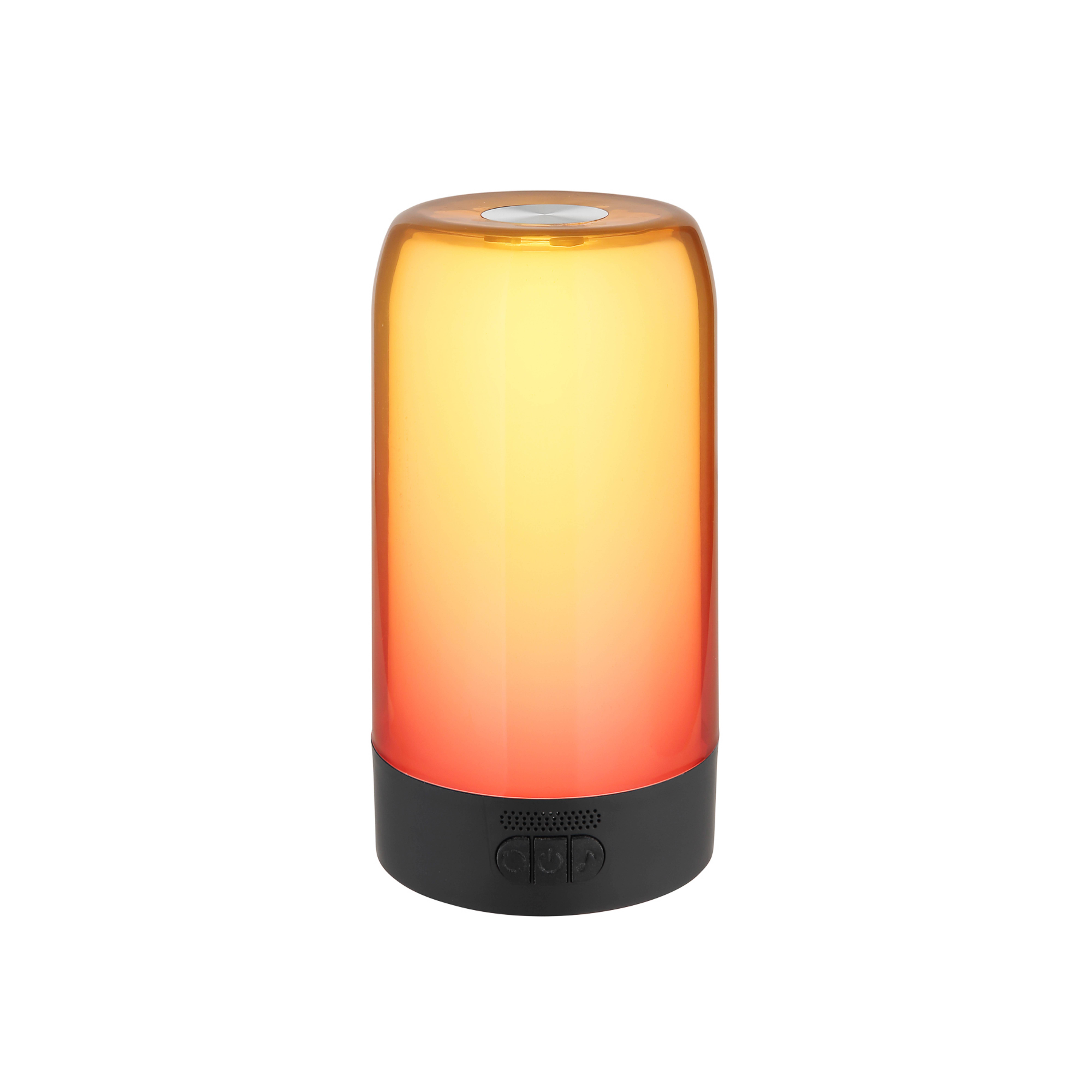 Lampada da tavolo LED Sandrina, grigio, Ø 10 cm Bluetooth, RGB