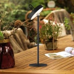 JUST LIGHT. Candeeiro de mesa LED Amag, preto, ferro, IP44