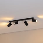 Takspotlight Zoom, 4 lampor, svart