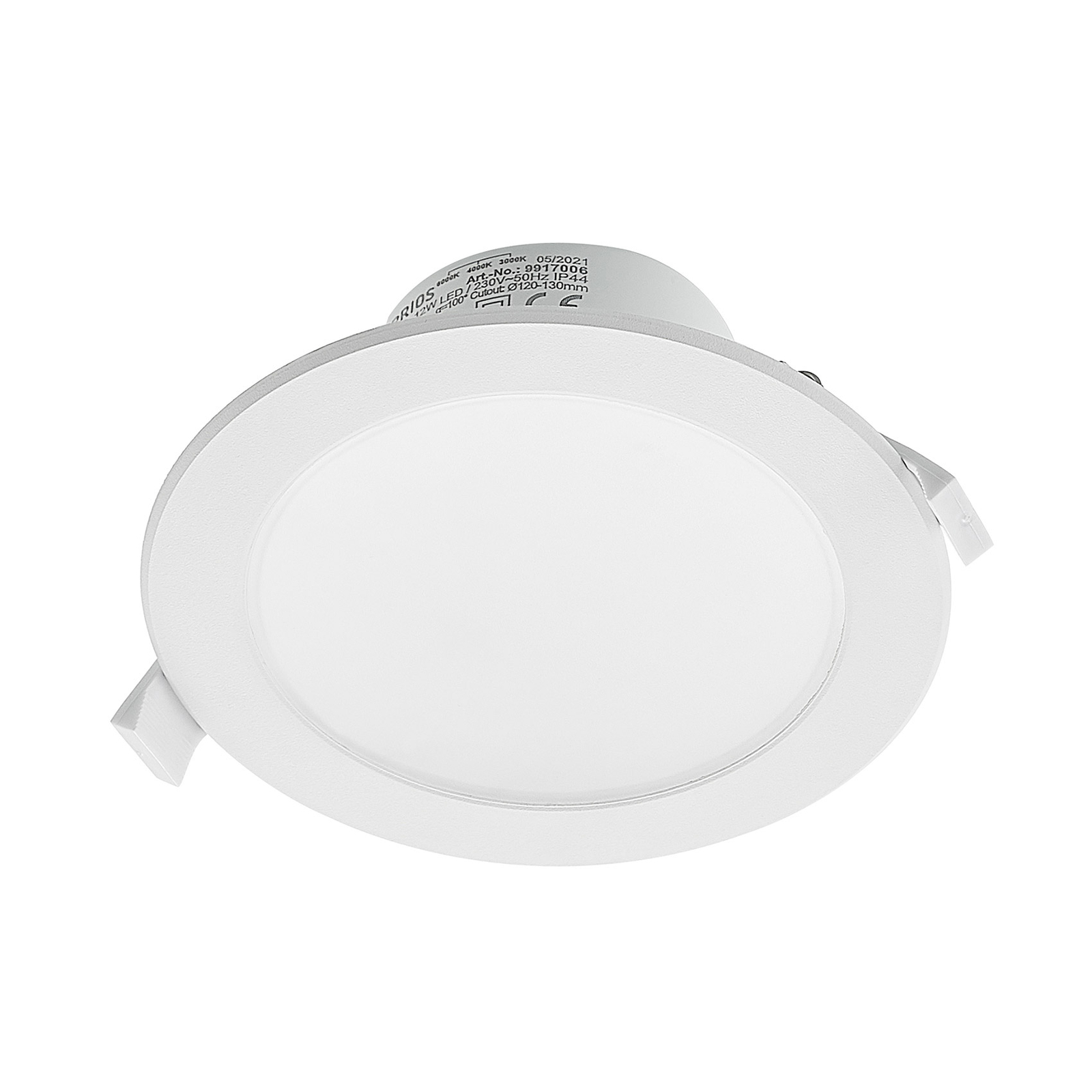 Prios Rida LED-Einbaustrahler, CCT, IP44, klein